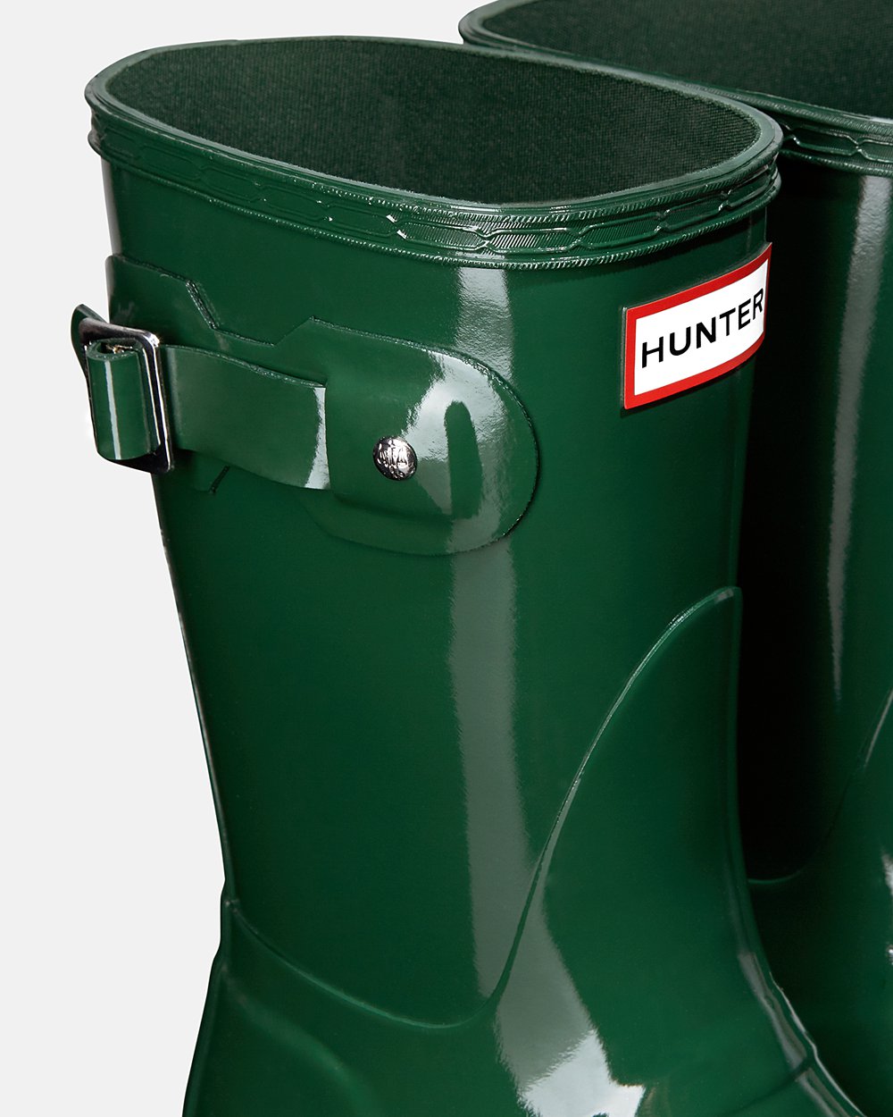 Womens Hunter Short Rain Boots Green - Original Gloss - 9632048-JF